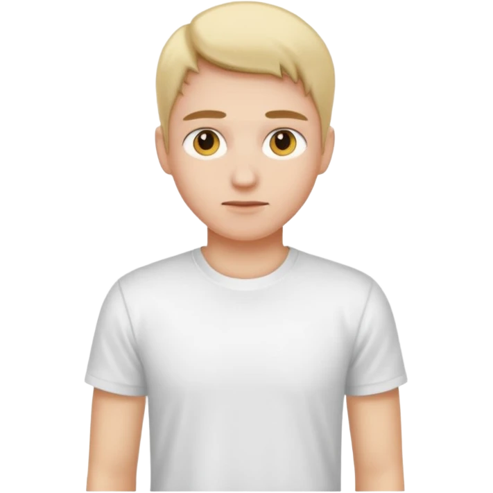 Alone white t shirt  emoji