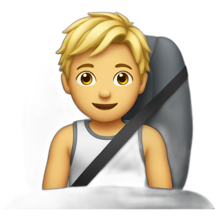 kid sitting in a car emoji