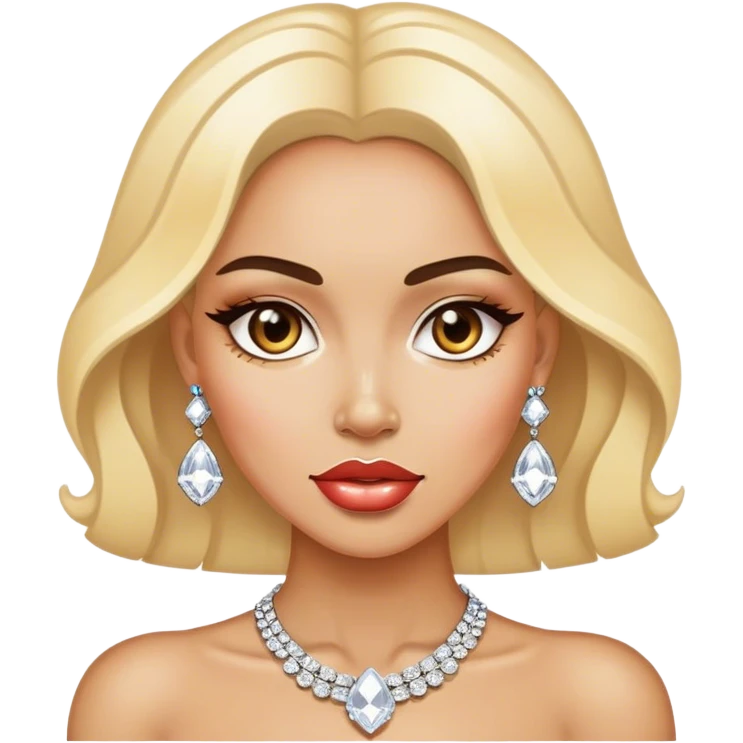 Blinged out lady emoji