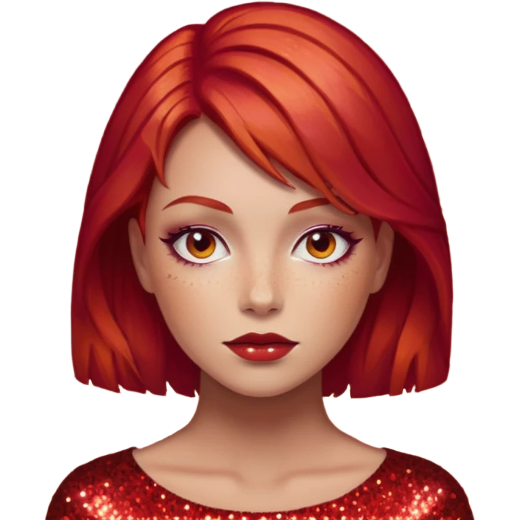 Recrutador Vermelho Glitter emoji