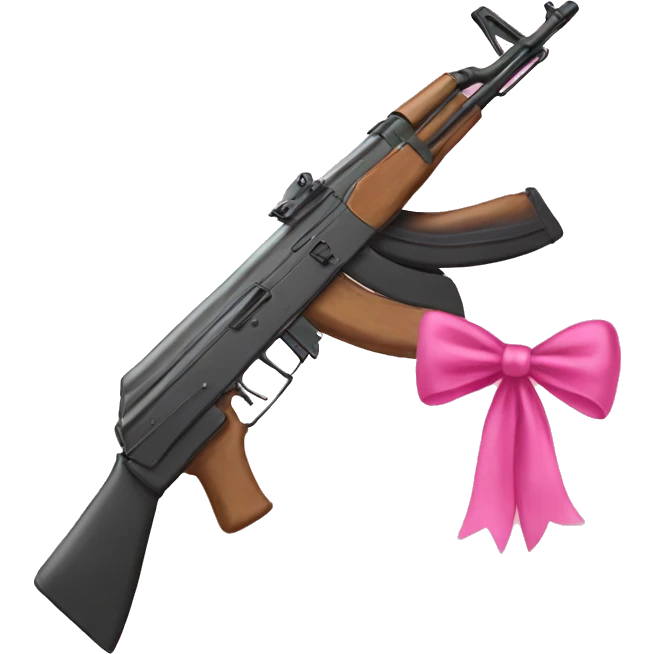 Ak with a pink bow emoji