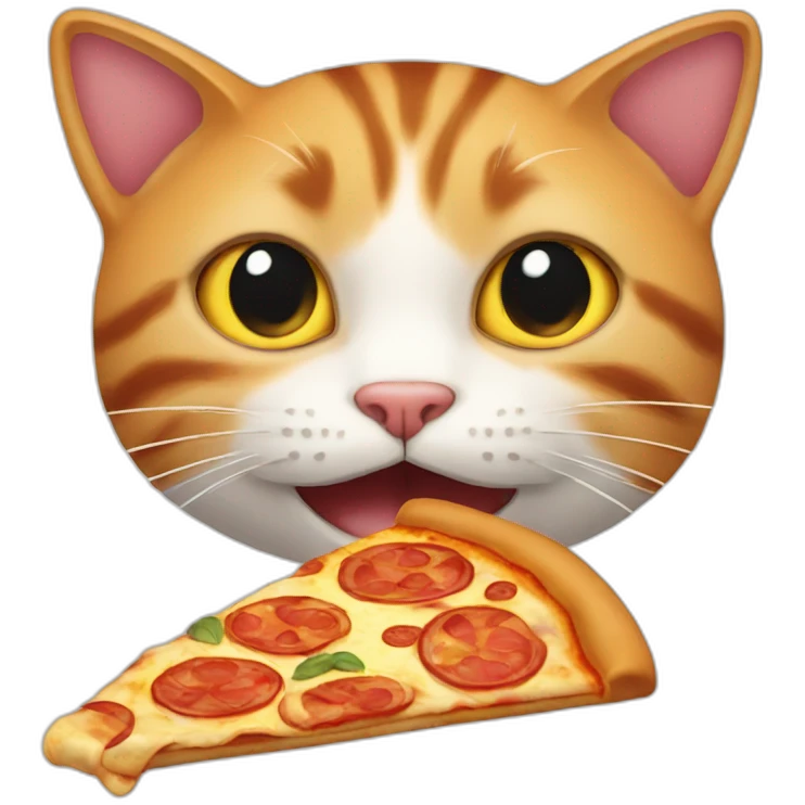 Cat with pizza emoji