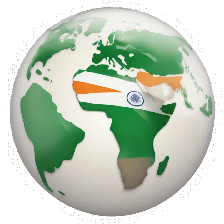 Globe showing india emoji