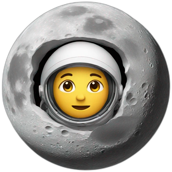 human on moon emoji