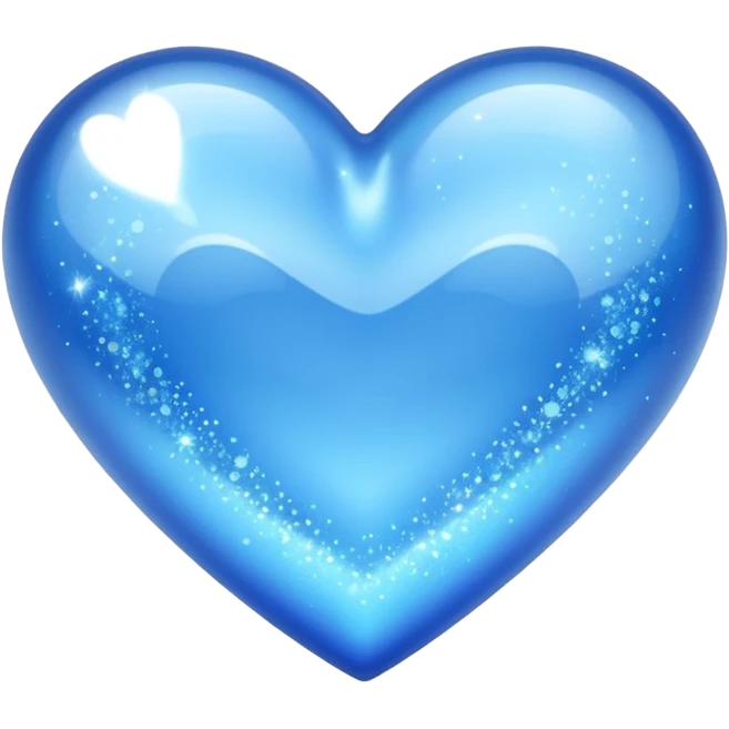 Blue sparkling heart emoji