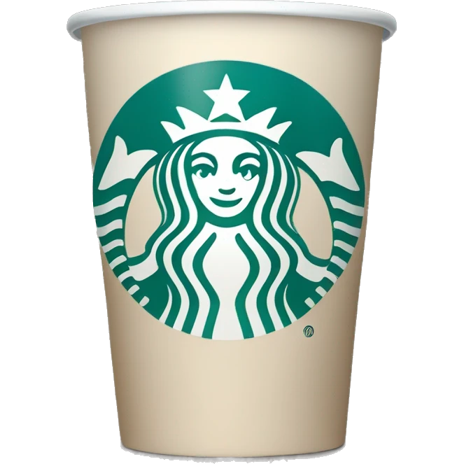 Pastel blue Starbucks coffee emoji