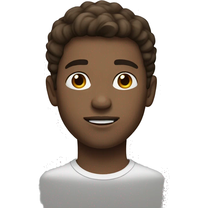 Young men, with White skin, with brown hair emoji