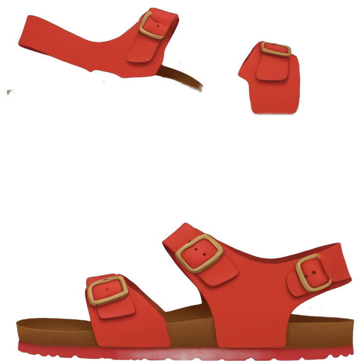 fully red birkenstock sandal emoji