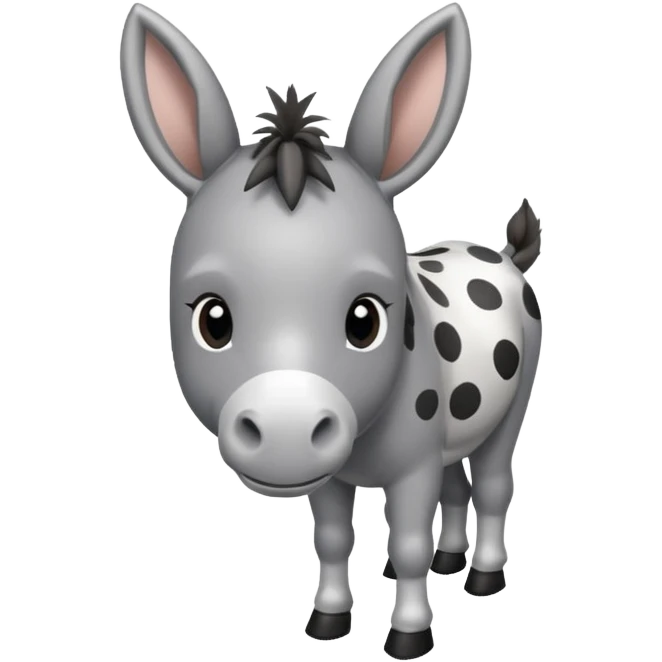 polka dots donkey  emoji