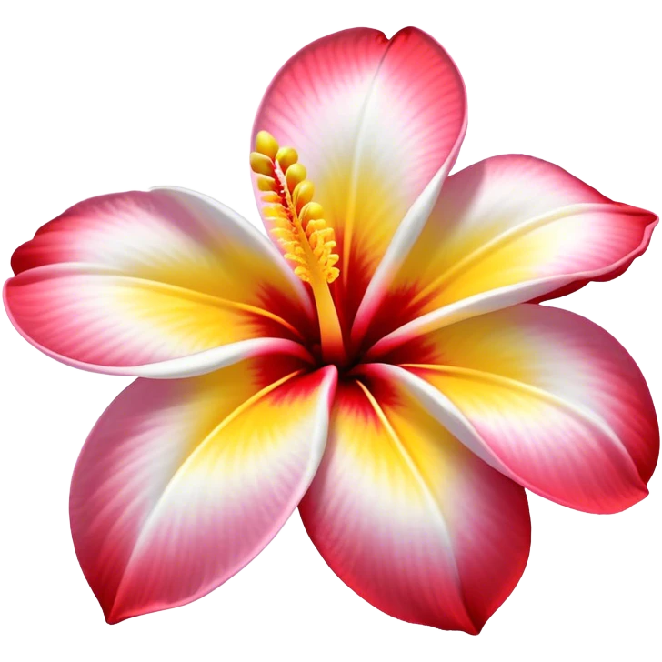 plumeria flower and hibiscus flower emoji