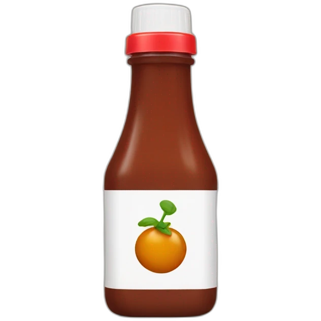 brown ketchup bottle emoji