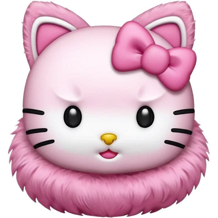 Fait un emoji comme hello kitty à la perfection en rose stp emoji