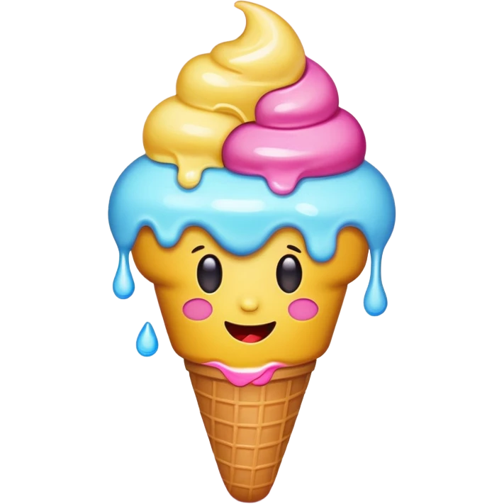 Emoji with ice cream emoji