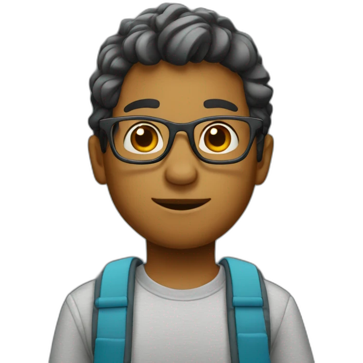 long-gair-gray-boy-with-glasses emoji