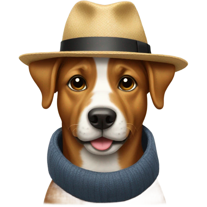 Dog with a hat emoji