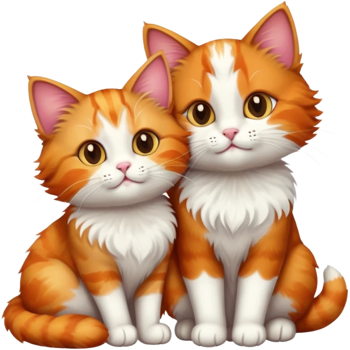 2 cats in love emoji