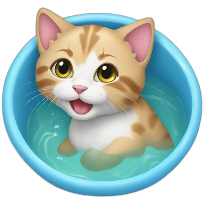 kitten bathing emoji