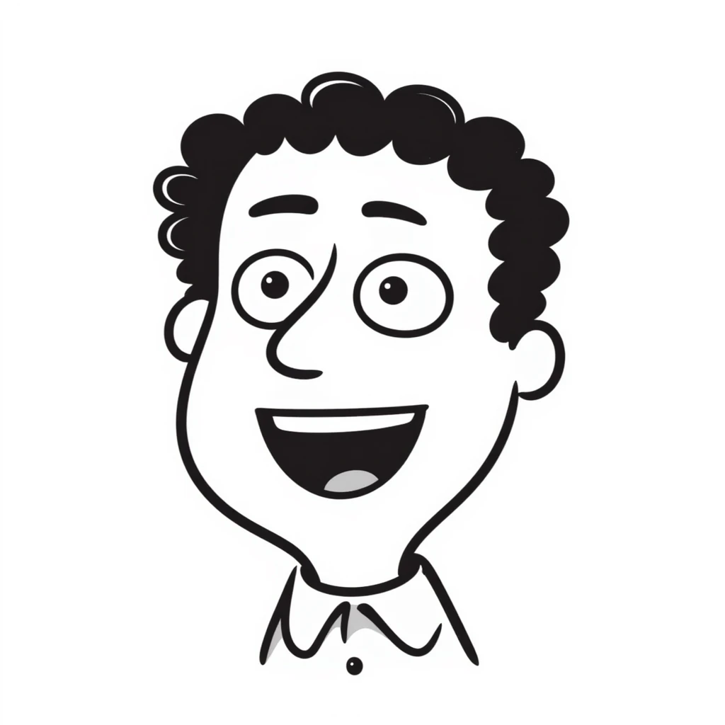 playful and exaggerated hand-drawn doodle of a face showing an orgasmic expression emoji
