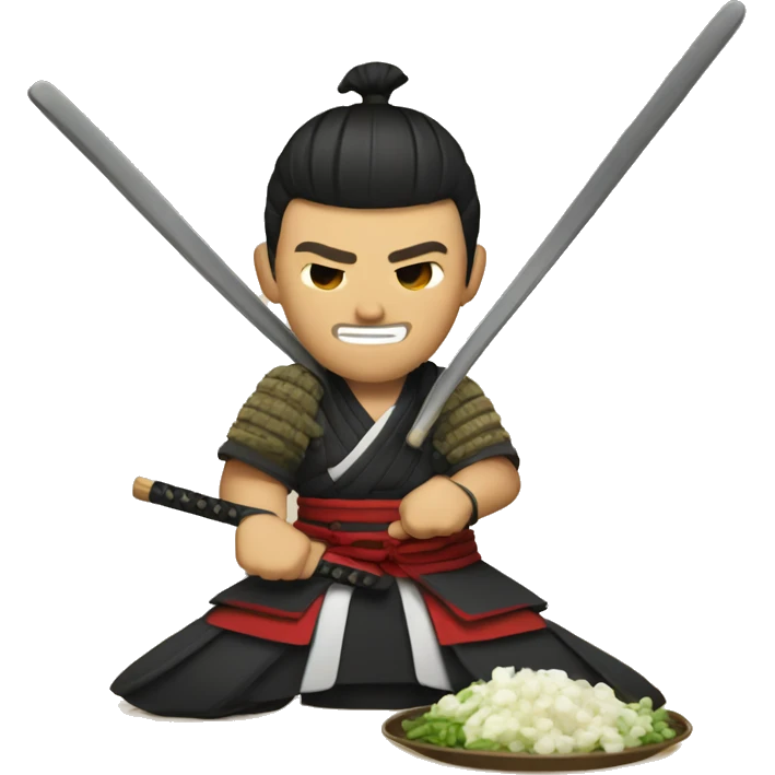 Samurai Cutting Onions emoji
