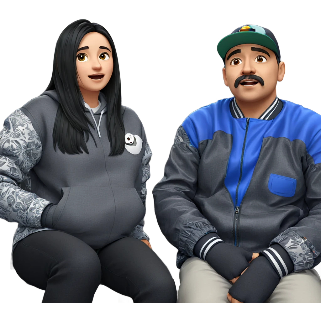 girl and boy sitting together emoji
