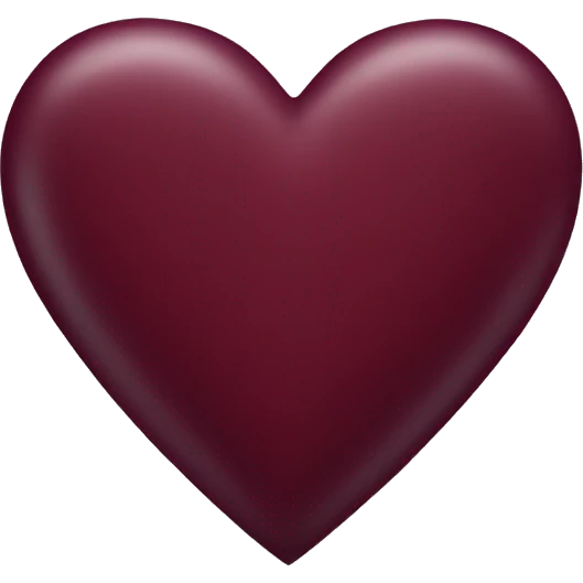 burgundy heart emoji