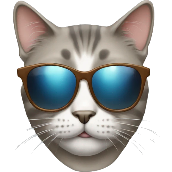 Cat with sunglasses emoji