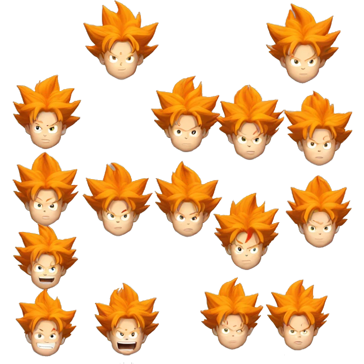 goku cheveux rouges emoji