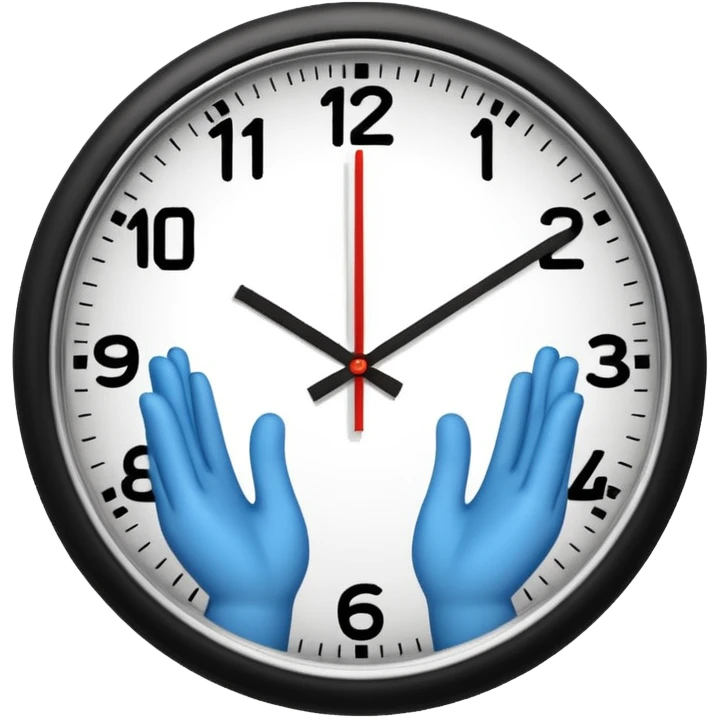 6 o clock clock and text that says hands of time emoji