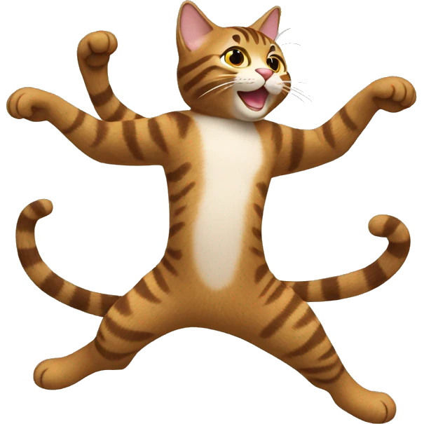 brown tabby cat dancing emoji