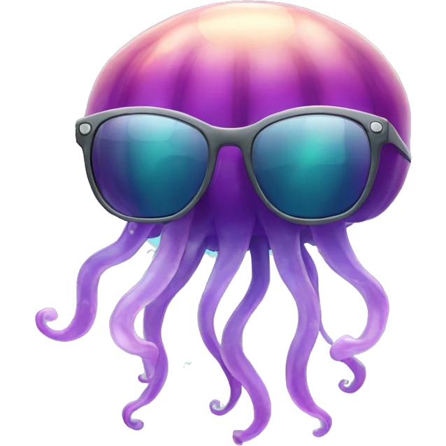 Jellyfish with sunglasses  emoji
