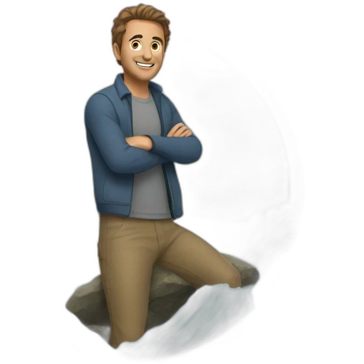 dick rivers in a river emoji