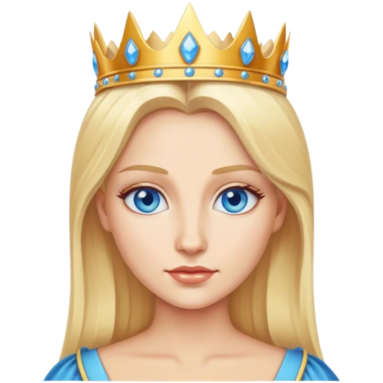 blonde queen blue eyes emoji