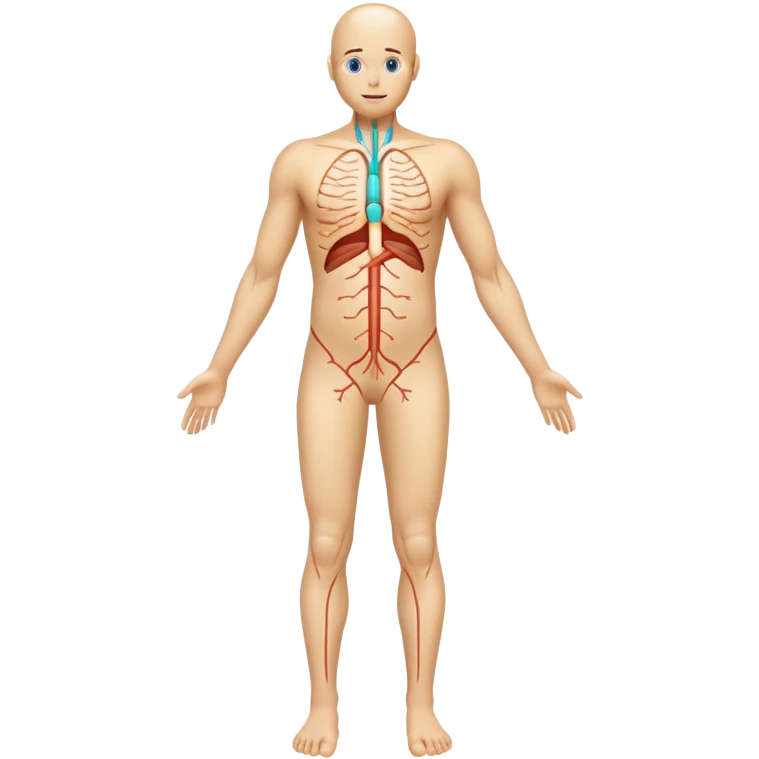 Human body scan with scanning lines, medical examination, full body diagnostic emoji
