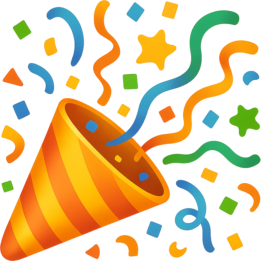party popper emoji emoji