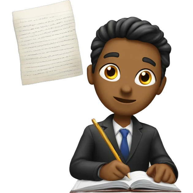 A student writing a prompt into LLM emoji