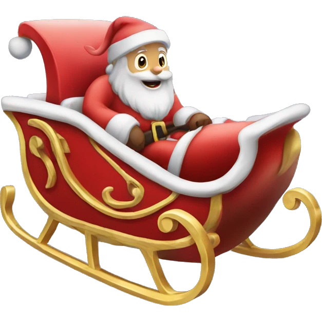 Santa's-sleigh emoji