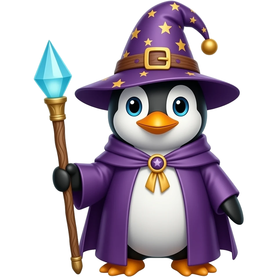 Penguin Wizard emoji