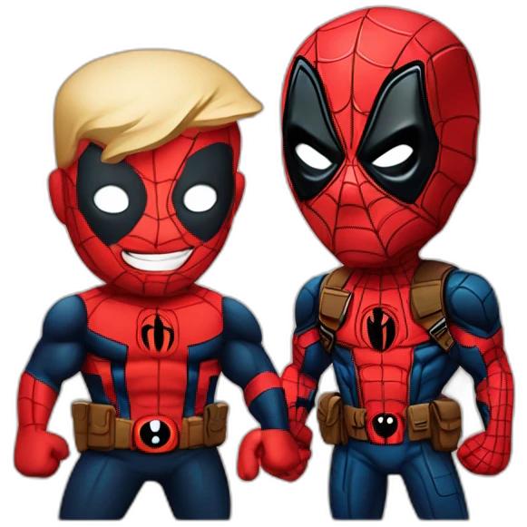 Deadpool et spiderman emoji