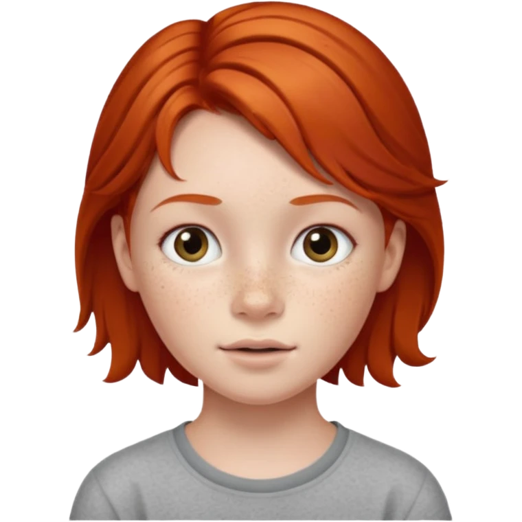 redhead kid with unique face features  emoji