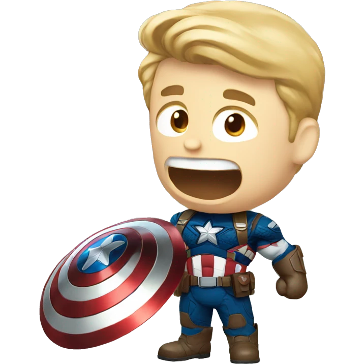captain america eating emoji
