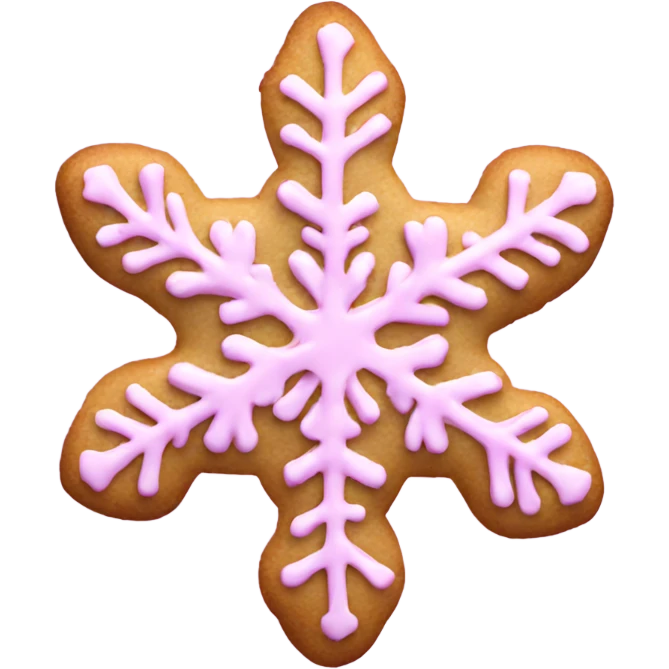 pink snowflake cookie  emoji