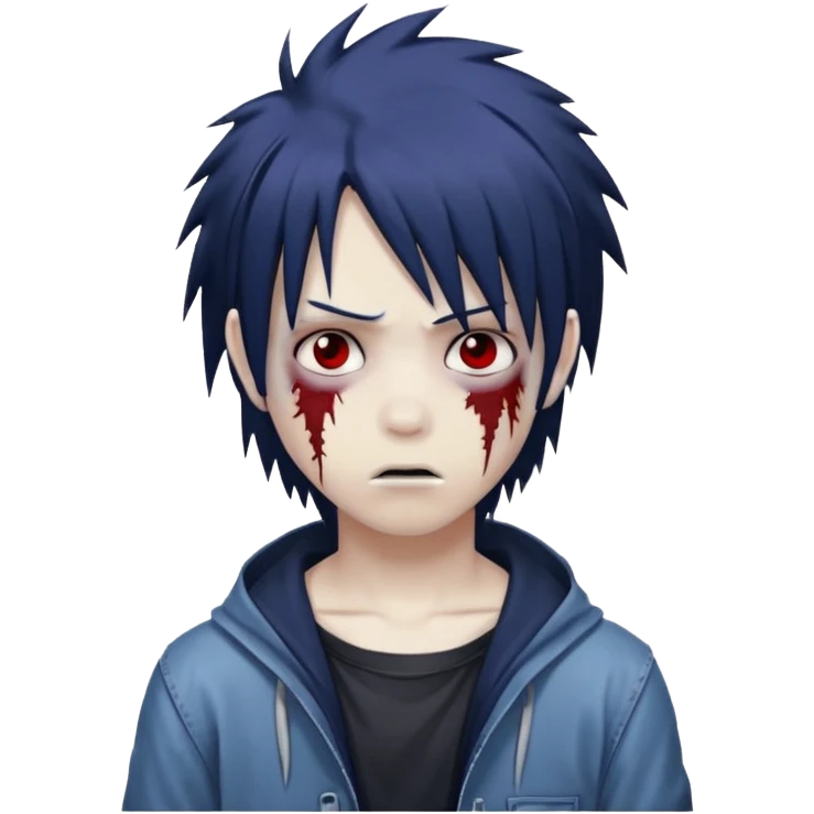 boy zombie with Sasuke's hair emo  emoji