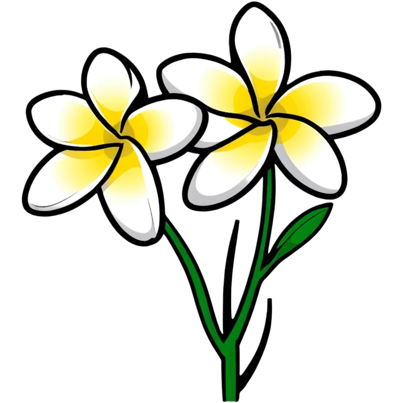 beautiful plumeria flower emoji