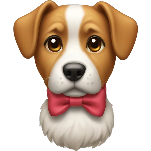 Dog wearin a bow emoji
