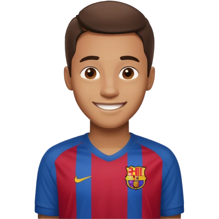 He was born at the age of 16 wearing a Barcelona shirt emoji