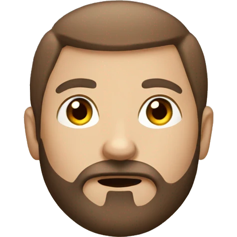 Big boy with brown eyes and beard playing Dart emoji