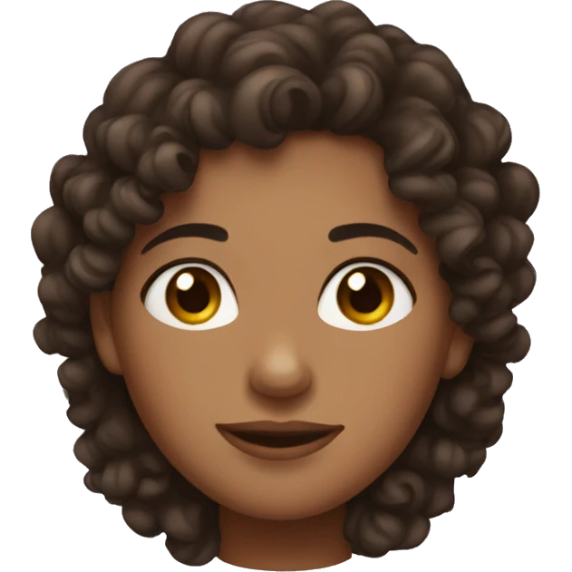 Curly brunette girl emoji