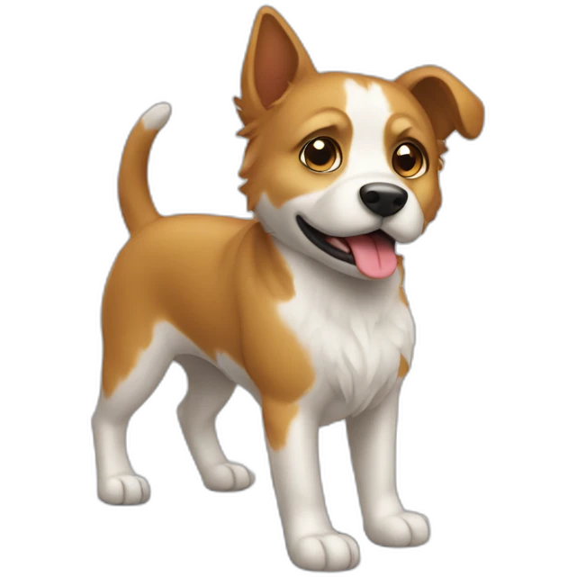 Chat sur un chien emoji