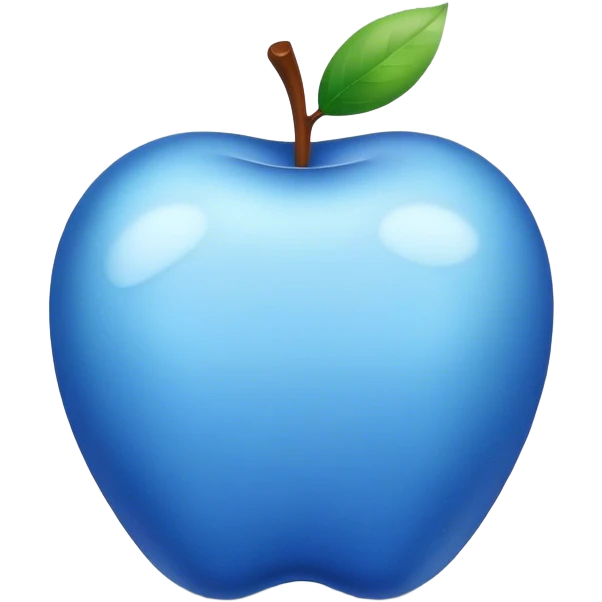 Blue apple emoji