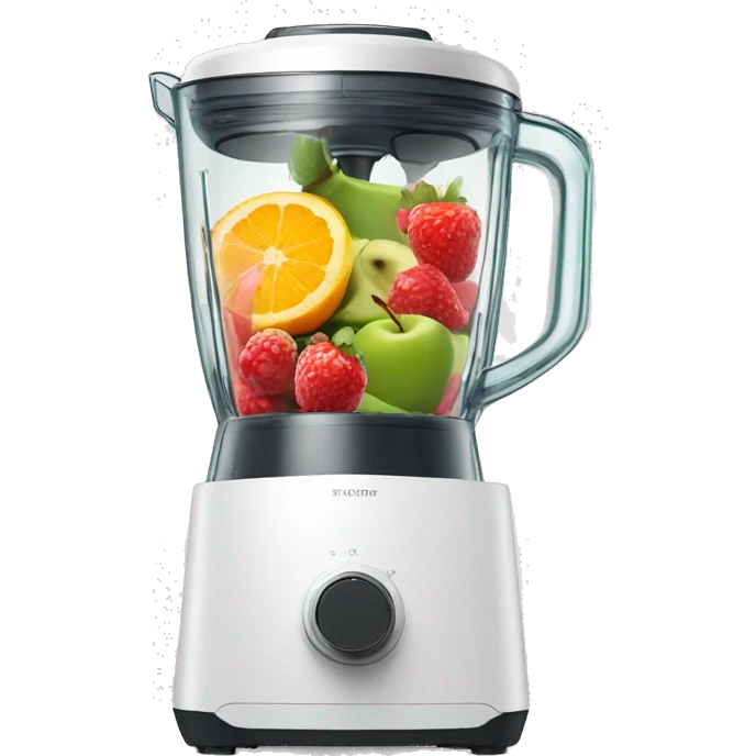 Blender with fruit emoji